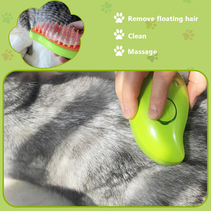 3-in-1 Electric Cat & Dog Steam Brush