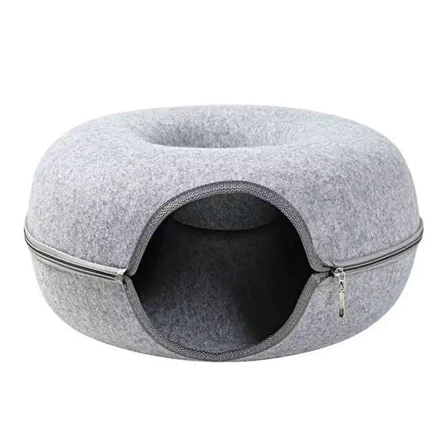 2-in-1 Donut Cat Tunnel Bed and Hideaway