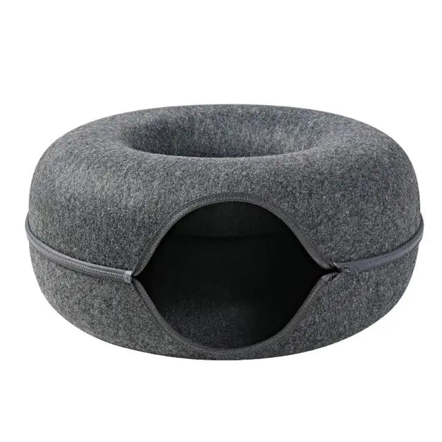 2-in-1 Donut Cat Tunnel Bed and Hideaway