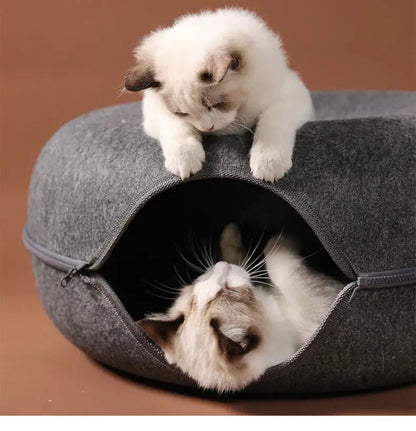 2-in-1 Donut Cat Tunnel Bed and Hideaway